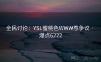 全民讨论：YSL蜜桃色WWW惹争议 · 爆点6222