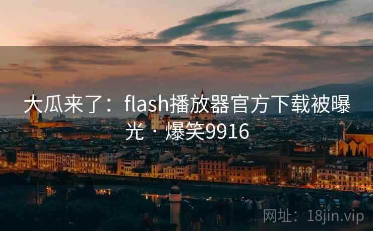 大瓜来了：flash播放器官方下载被曝光 · 爆笑9916
